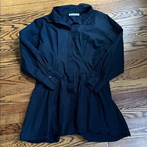 Abercrombie & Fitch Black Button-Up Dress
